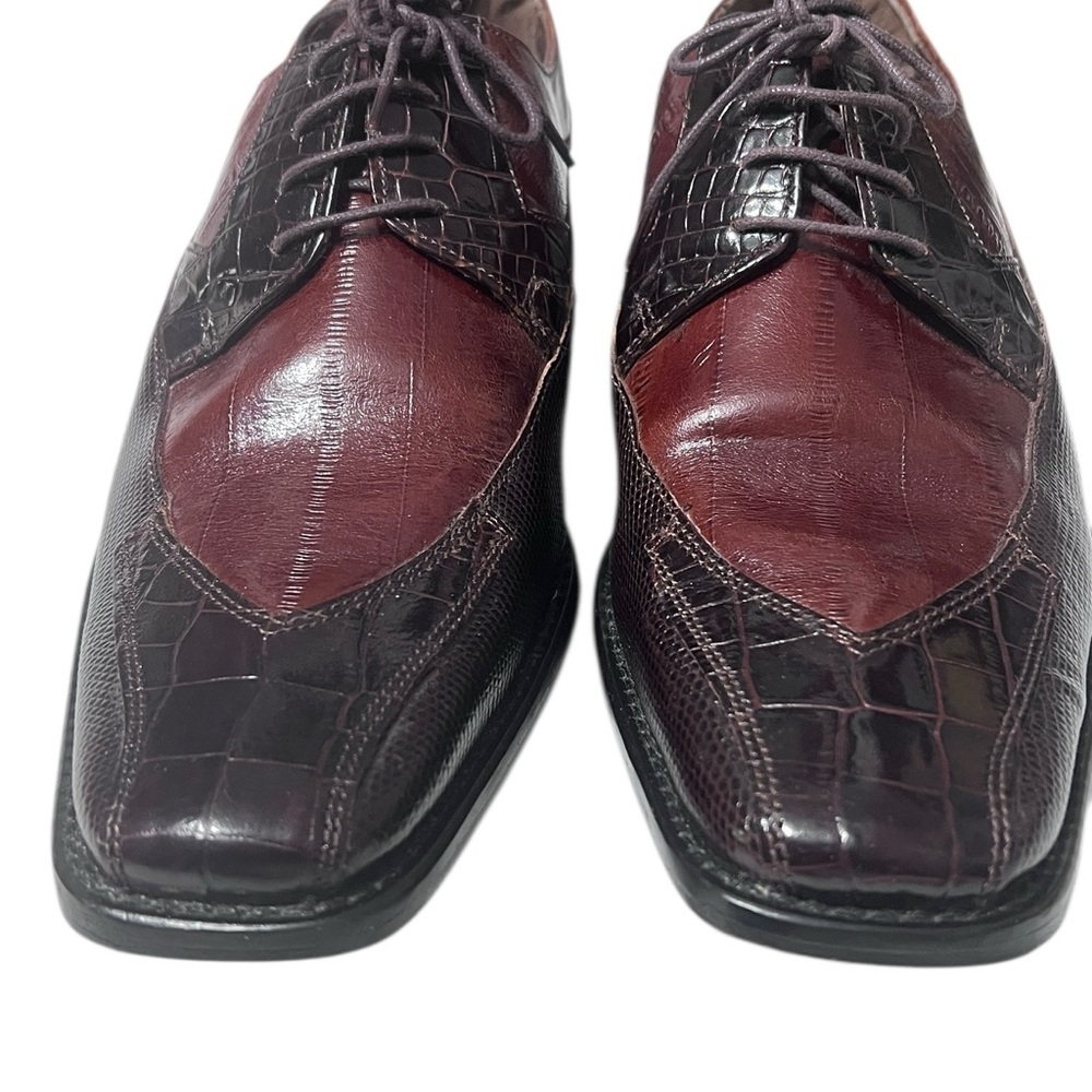 Stacy Adams Maroon and Chocolate Oxfords - Picture 11 of 15